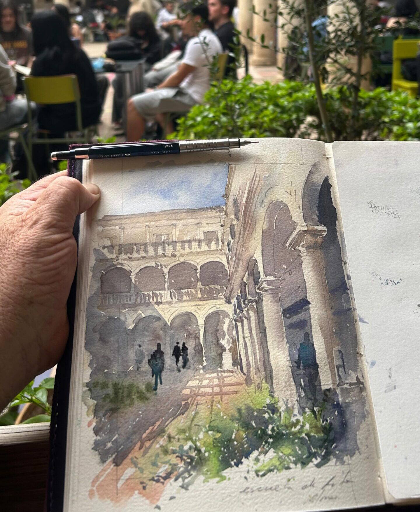 Trabajo artístico en el atelier ArteCentroAZ
